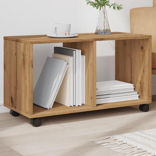 Rullebord 72x33x42,5 cm konstrueret træ egetræsfarve