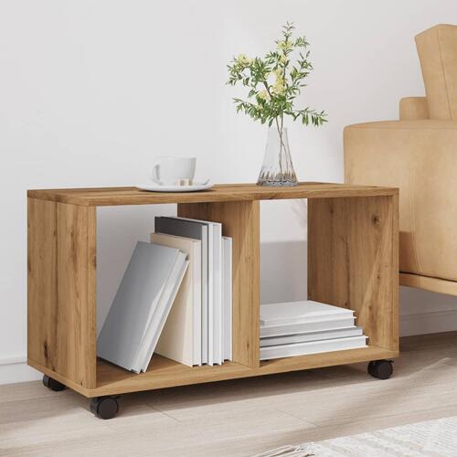 Rullebord 72x33x42,5 cm konstrueret træ egetræsfarve
