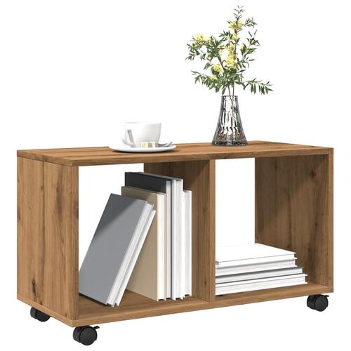 Rullebord 72x33x42,5 cm konstrueret træ egetræsfarve