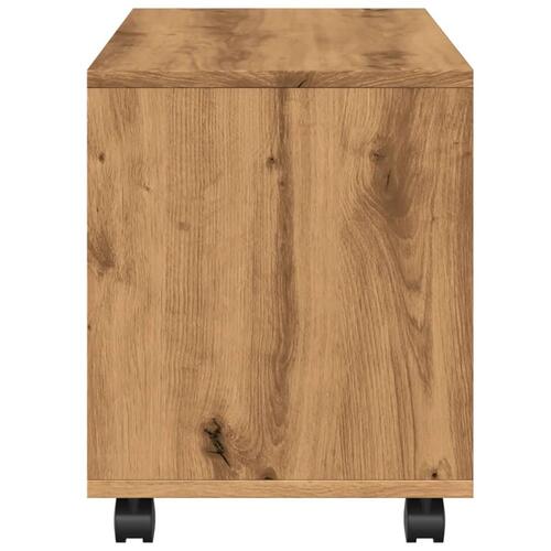 Rullebord 72x33x42,5 cm konstrueret træ egetræsfarve
