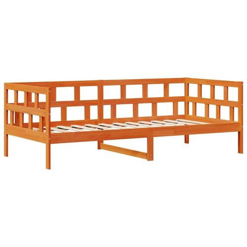 Daybed med skuffer 90x200 cm massivt fyrretræ gyldenbrun
