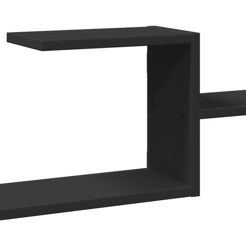 Væghylde 104x15x49 cm konstrueret træ sort