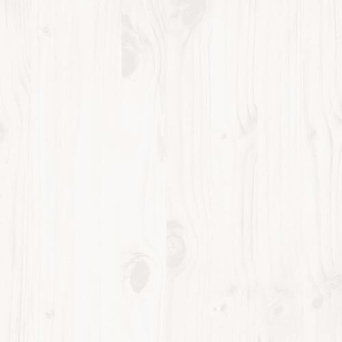 Sengeramme uden madras 140x190 cm massivt fyrretræ hvid