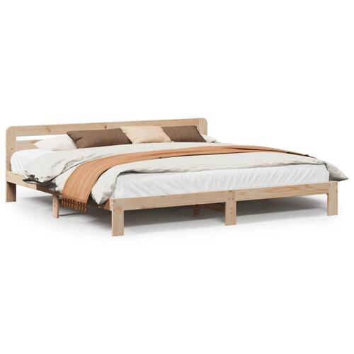 Sengeramme uden madras 180x200 cm massivt fyrretræ