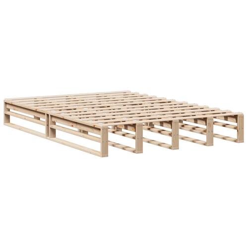 Seng med reol uden madras 150x200 cm massivt træ