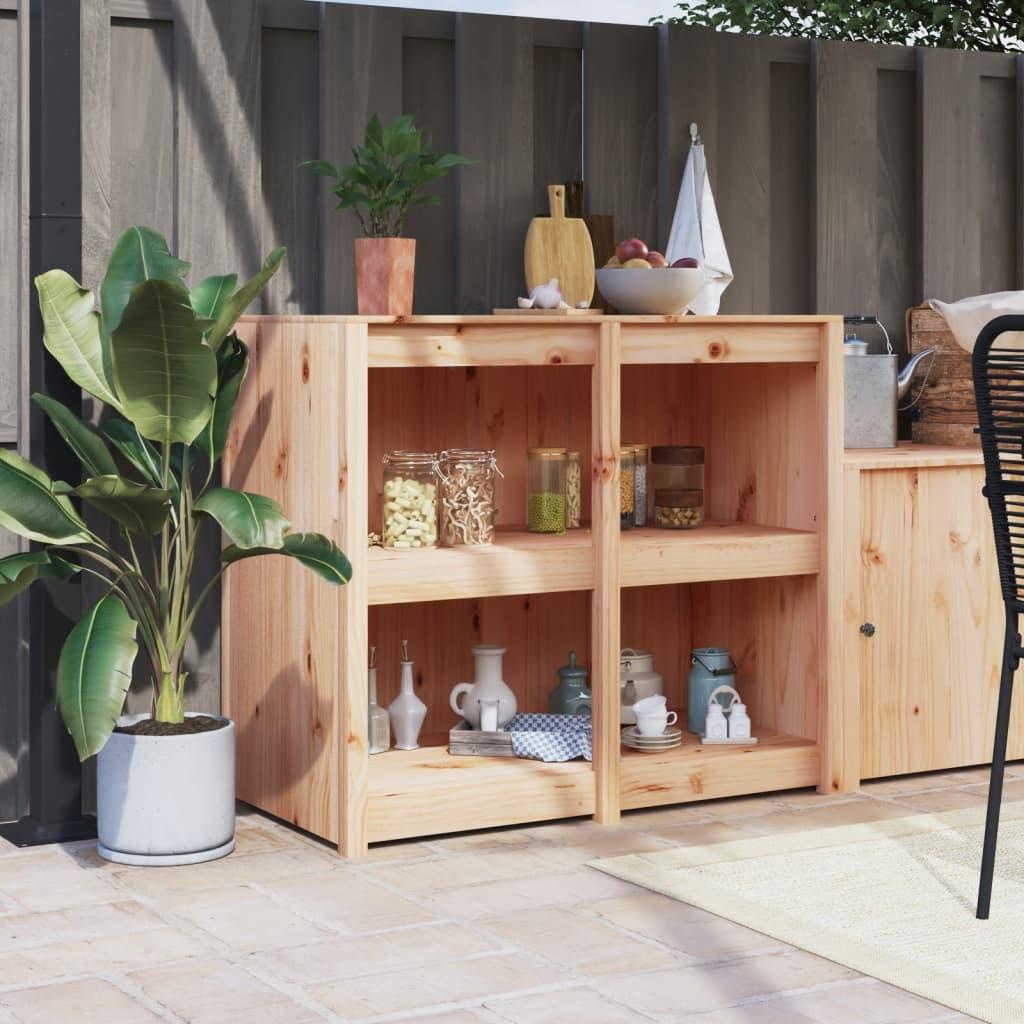 Udendørs køkkenskab 106x55x92 cm massivt fyrretræ