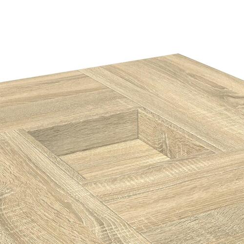 Sofabord 80x80x40 cm konstrueret træ sonoma egetræsfarve