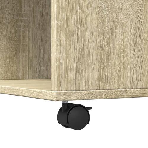 Sofabord 80x80x40 cm konstrueret træ sonoma egetræsfarve