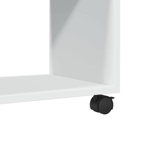 Rullebord 72x33x42,5 cm konstrueret træ hvid