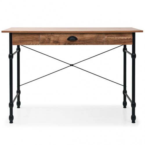 Skrivebord med skuffe 110 x 55 x 75 cm egetræsfarve