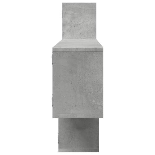 Væghylde 167,5x18x68 cm konstrueret træ betongrå