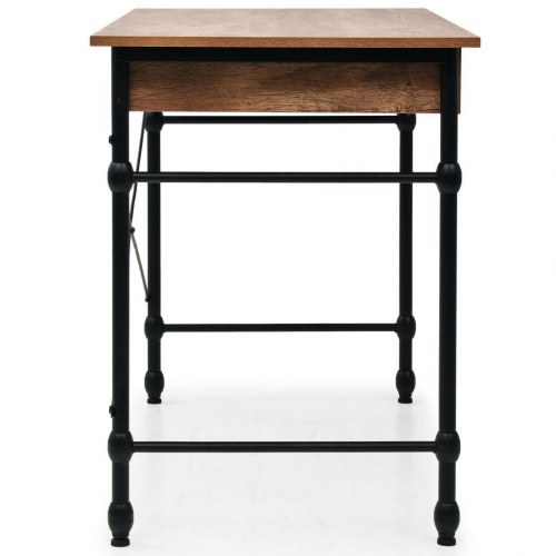 Skrivebord med skuffe 110 x 55 x 75 cm egetræsfarve