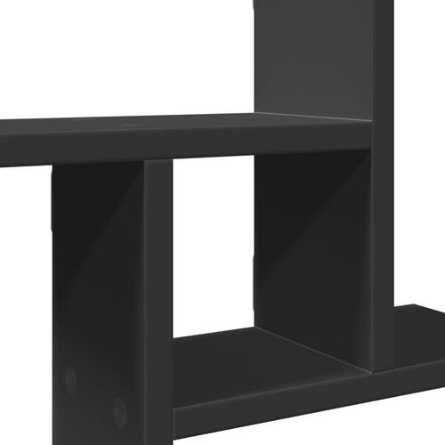 Væghylder 2 stk. 38x12x38 cm konstrueret træ sort