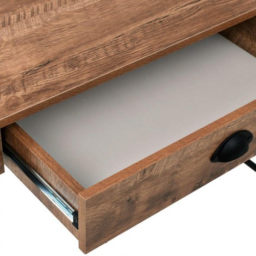 Skrivebord med skuffe 110 x 55 x 75 cm egetræsfarve