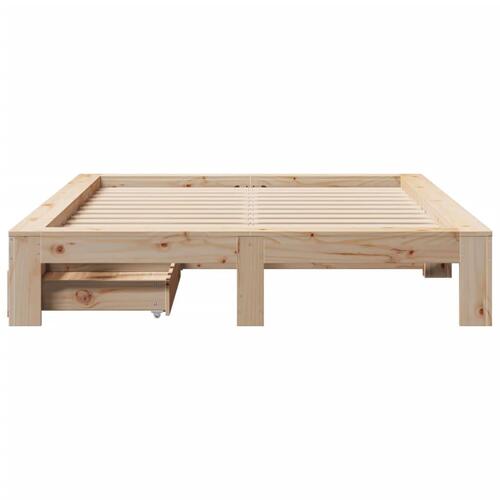 Sengeramme uden madras 150x200 cm massivt fyrretræ
