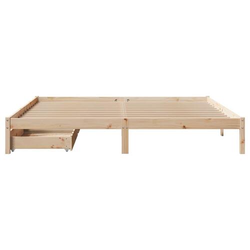 Sengeramme uden madras 180x200 cm massivt fyrretræ