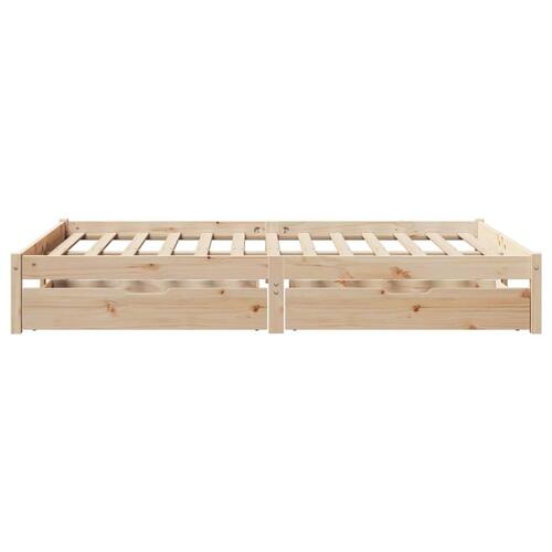 Sengeramme uden madras 140x190 cm massivt fyrretræ