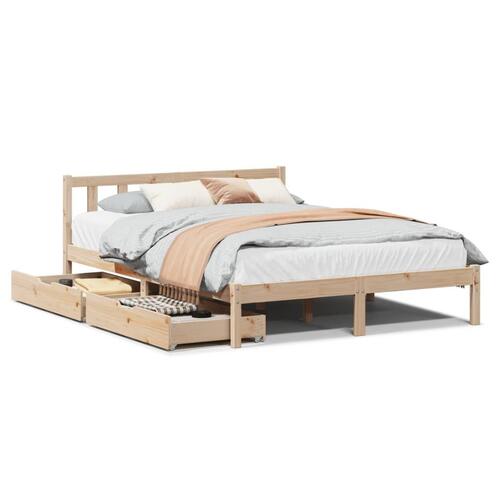 Sengeramme uden madras 120x190 cm massivt fyrretræ