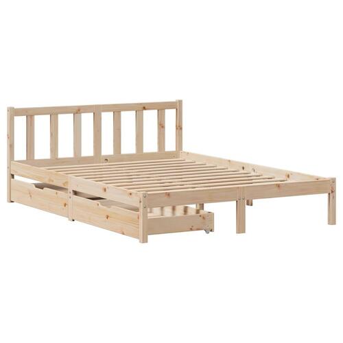 Sengeramme uden madras 120x190 cm massivt fyrretræ