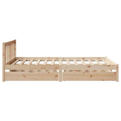 Sengeramme uden madras 120x190 cm massivt fyrretræ