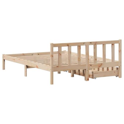 Sengeramme uden madras 120x190 cm massivt fyrretræ