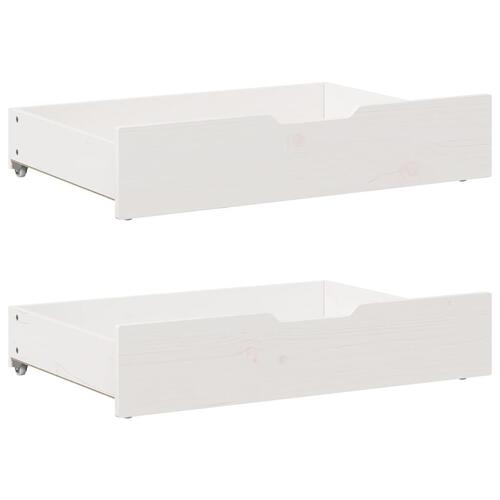 Sengeramme uden madras 120x200 cm massivt fyrretræ hvid