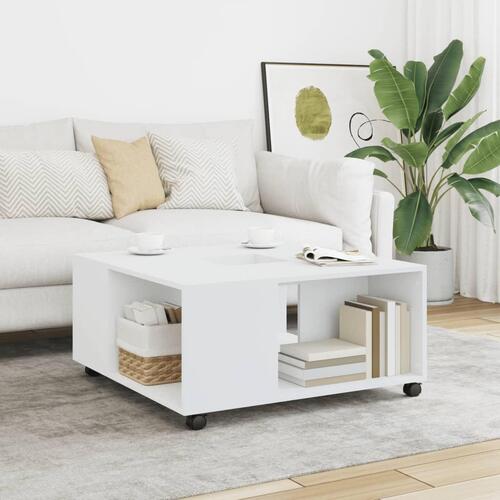 Sofabord 80x80x40 cm konstrueret træ hvid