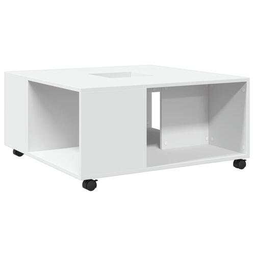 Sofabord 80x80x40 cm konstrueret træ hvid