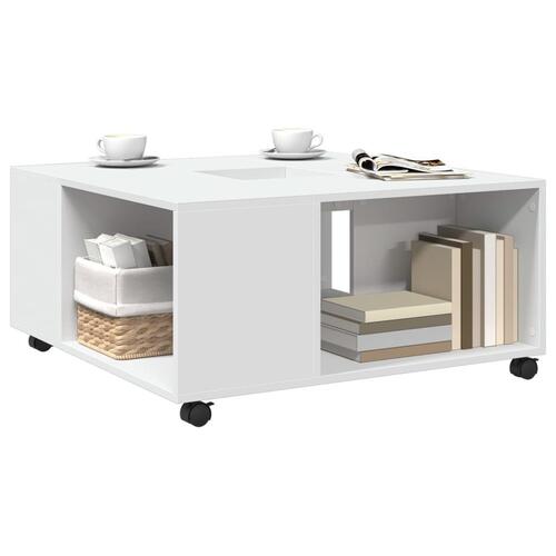 Sofabord 80x80x40 cm konstrueret træ hvid