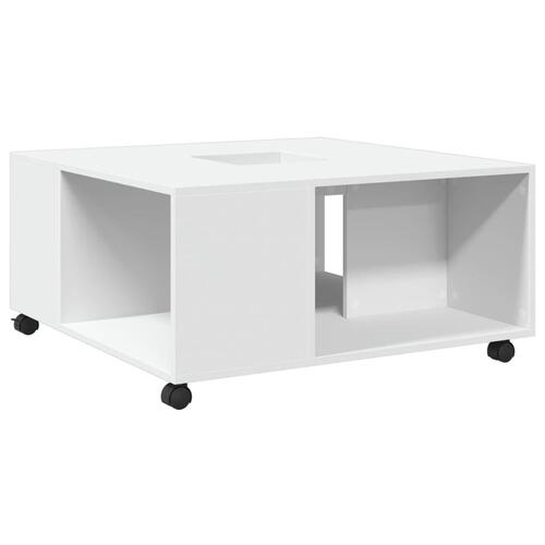 Sofabord 80x80x40 cm konstrueret træ hvid