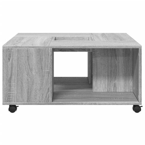 Sofabord 80x80x40 cm konstrueret træ grå sonoma-eg
