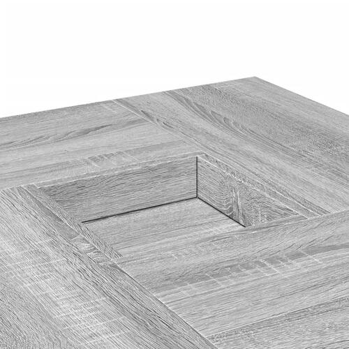 Sofabord 80x80x40 cm konstrueret træ grå sonoma-eg