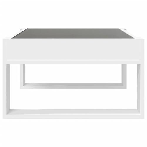 Sofabord med Infinity LED-lys 70x53x30 cm hvid