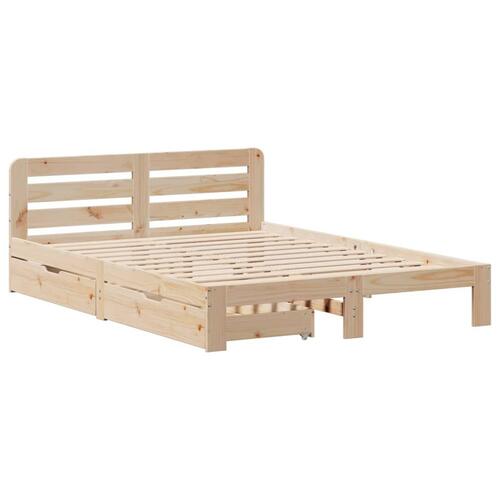 Sengeramme uden madras 160x200 cm massivt fyrretræ