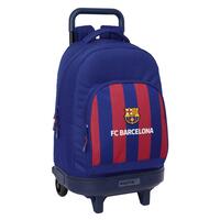 Skolerygsæk med Hjul F.C. Barcelona 24/25 Rødbrun Marineblå 33 x 45 x 22 cm
