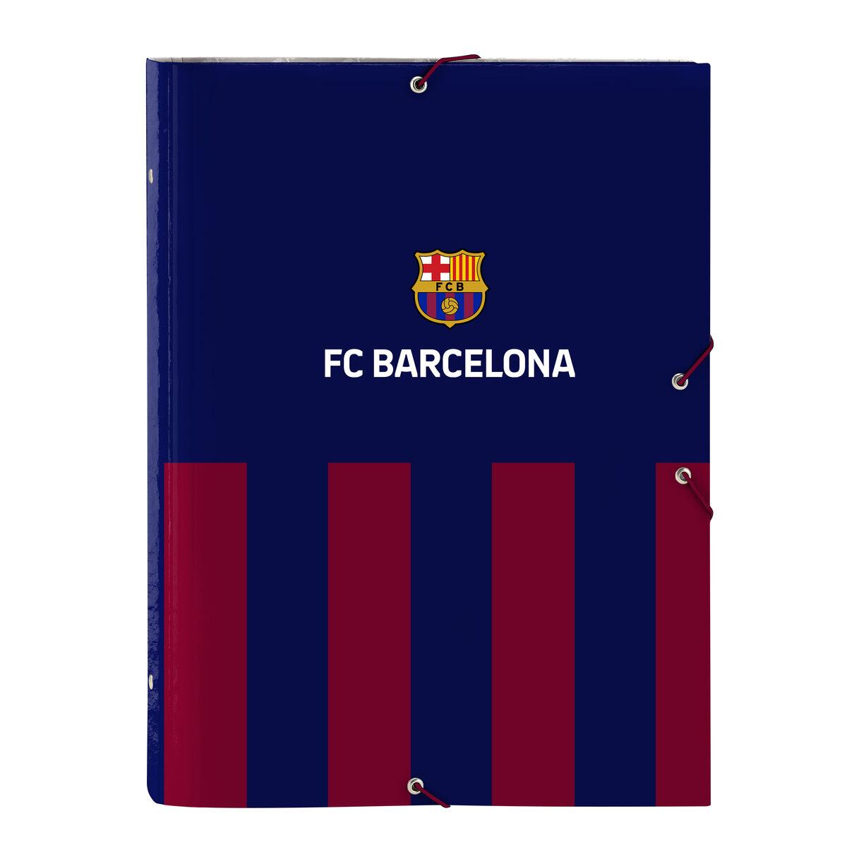 Organiser mappe F.C. Barcelona 24/25 - A4, rødbrun/marineblå (26 × 33,5 × 4 cm) billede