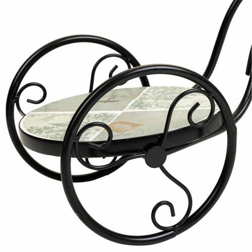 Urtepotteholder Alexandra House Living Sort Jern Flise Cykel 23 x 36 x 53 cm