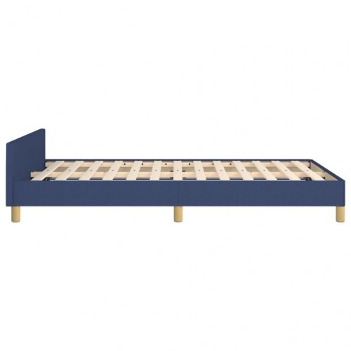 Sengeramme med sengegavl 120×200 cm - stof, blå