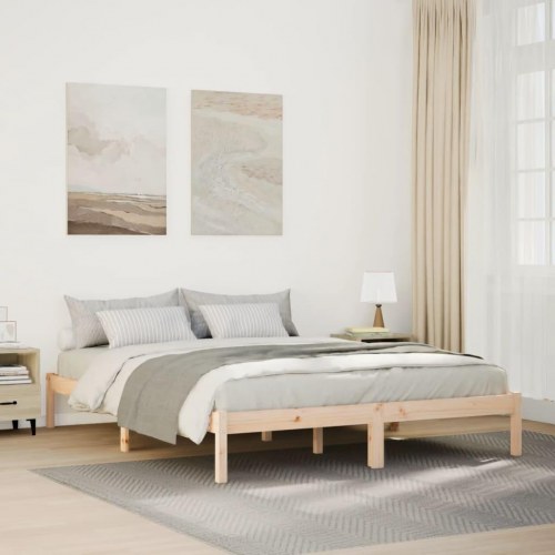 Ekstra lang sengeramme 140x210 cm - massivt fyrretræ