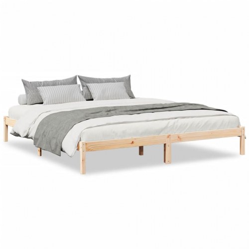 Ekstra lang sengeramme 180x210 cm i massivt fyrretræ - uden madras