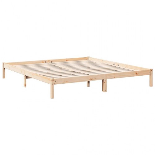 Ekstra lang sengeramme 180x210 cm i massivt fyrretræ - uden madras