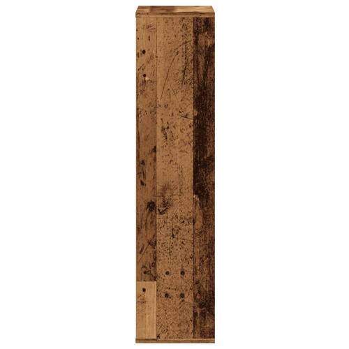 Bogreol 50x25x105 cm konstrueret træ antikt træ