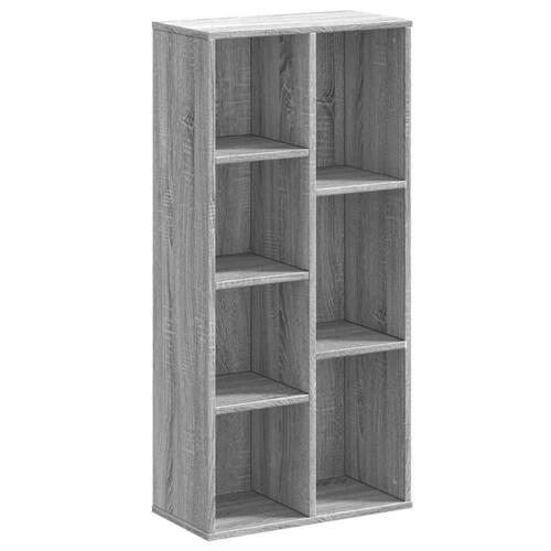 Bogreol 50x25x105 cm konstrueret træ grå sonoma-eg