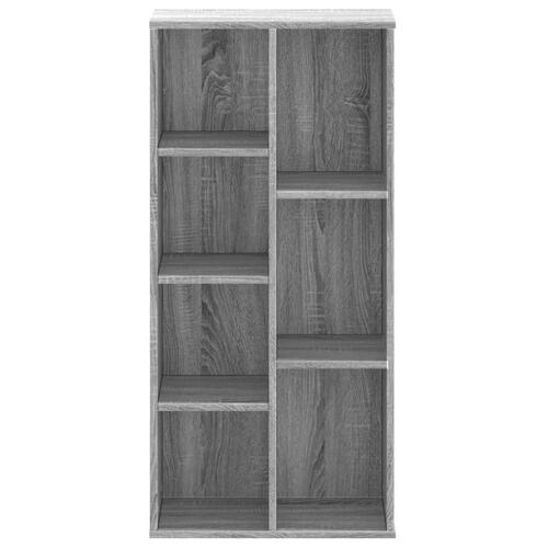 Bogreol 50x25x105 cm konstrueret træ grå sonoma-eg