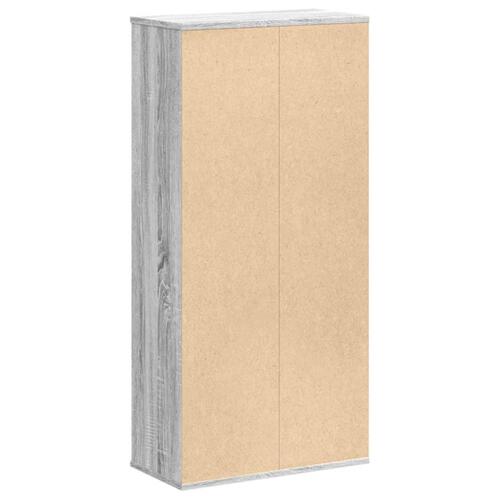 Bogreol 50x25x105 cm konstrueret træ grå sonoma-eg