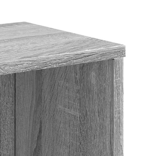 Bogreol 50x25x105 cm konstrueret træ grå sonoma-eg