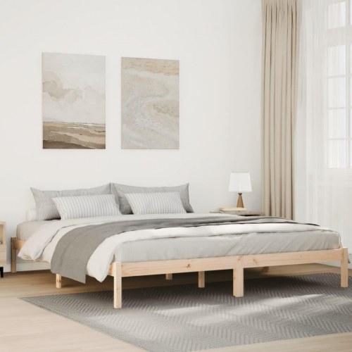 Ekstra lang sengeramme 180x220 cm - massivt fyrretræ, ubehandlet
