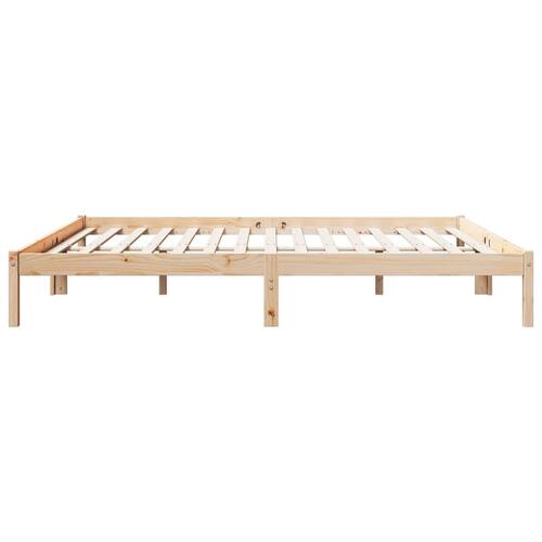 Ekstra lang sengeramme uden madras 200x220 cm massivt fyrretræ