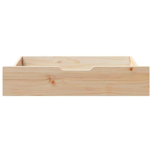 Sengeskuffer med hjul 2 stk. 80x55x16 cm massivt fyrretræ