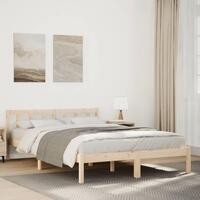 Ekstra lang sengeramme uden madras 140x220 cm massivt fyrretræ